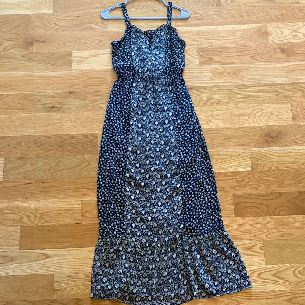 GAP Dark Blue Patterned Maxi Dress